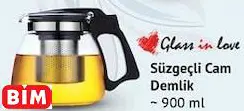 GLASS İN LOVE SÜZGEÇLİ CAM DEMLİK